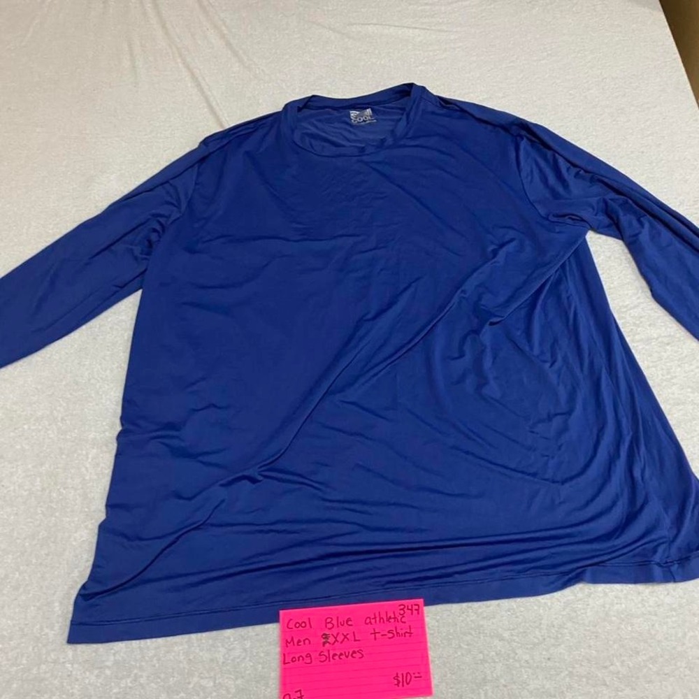Cool Blue long sleeve athletic shirt men XXL. SKU347#long sleeve